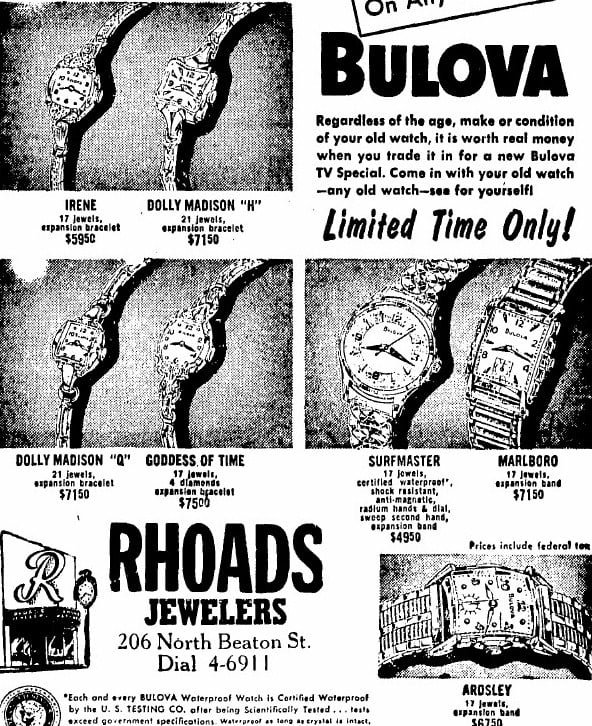 1956 Bulova Goddess of Time