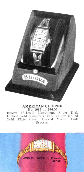 1937-1939 Bulova American Clipper F Ad