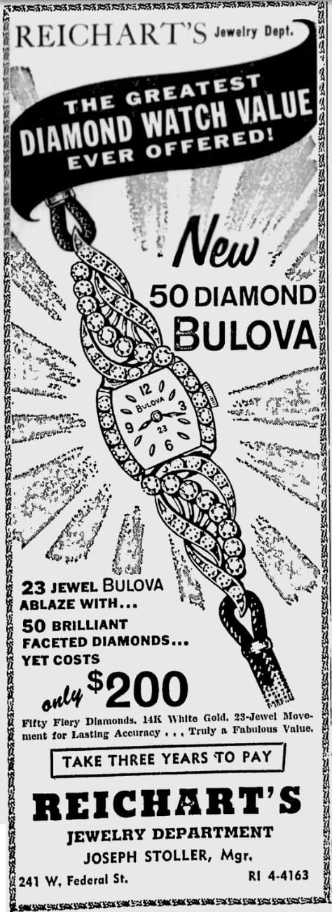 1963 New 50 Diamond Bulova watch