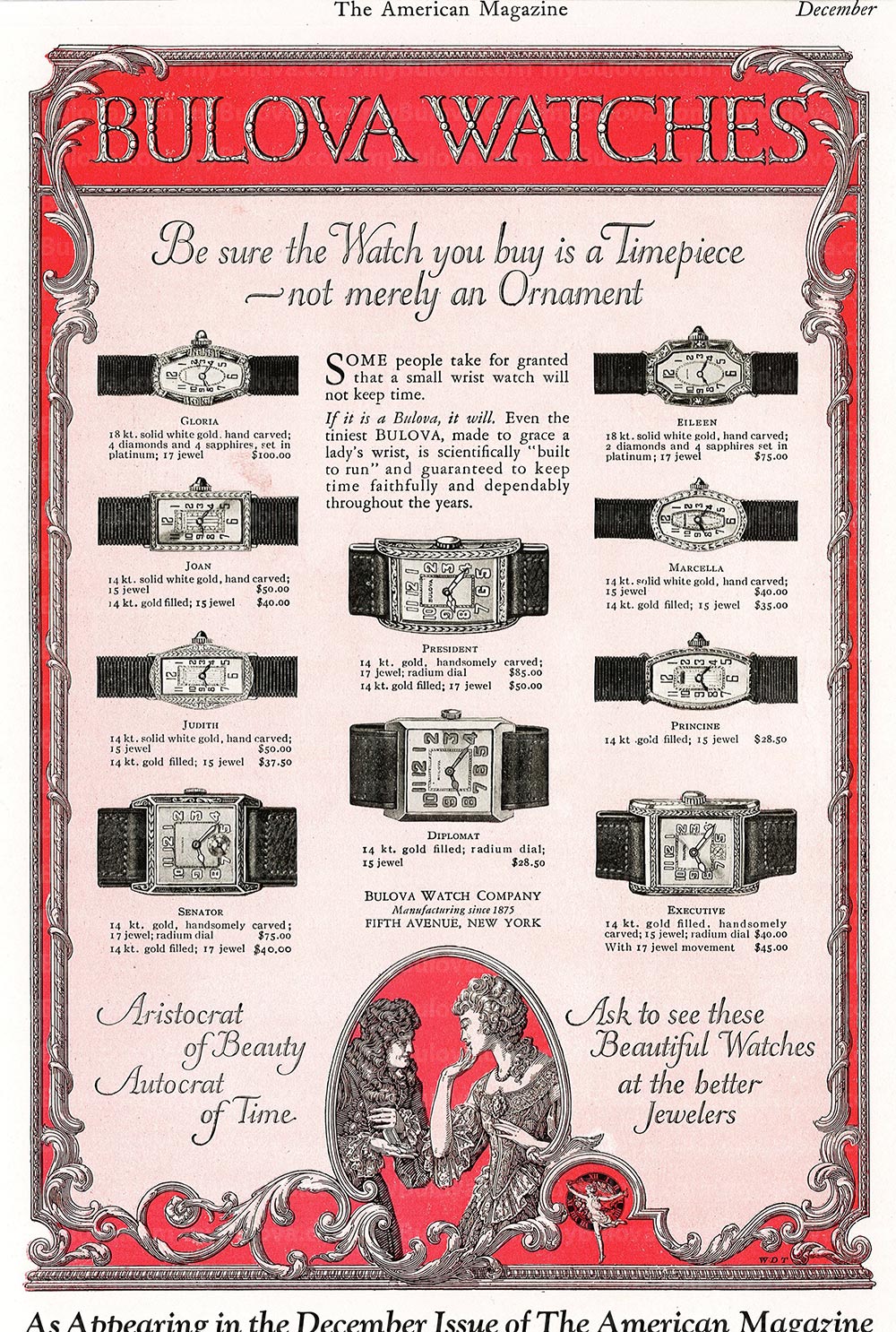1925 Vintage Bulova Ad
