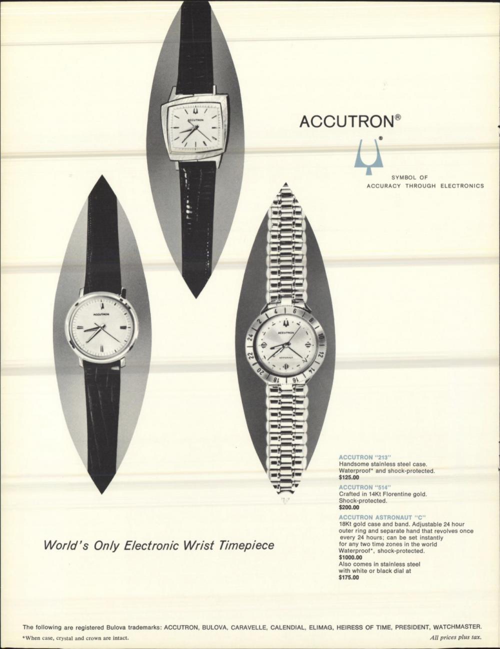 1964 Ad showing gold Astro C. 