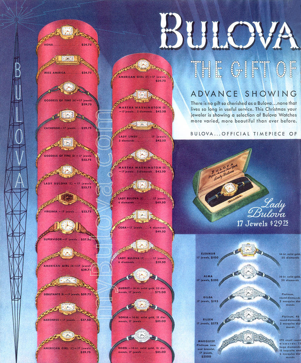 1939 Bulova Lady Bulova watch advert