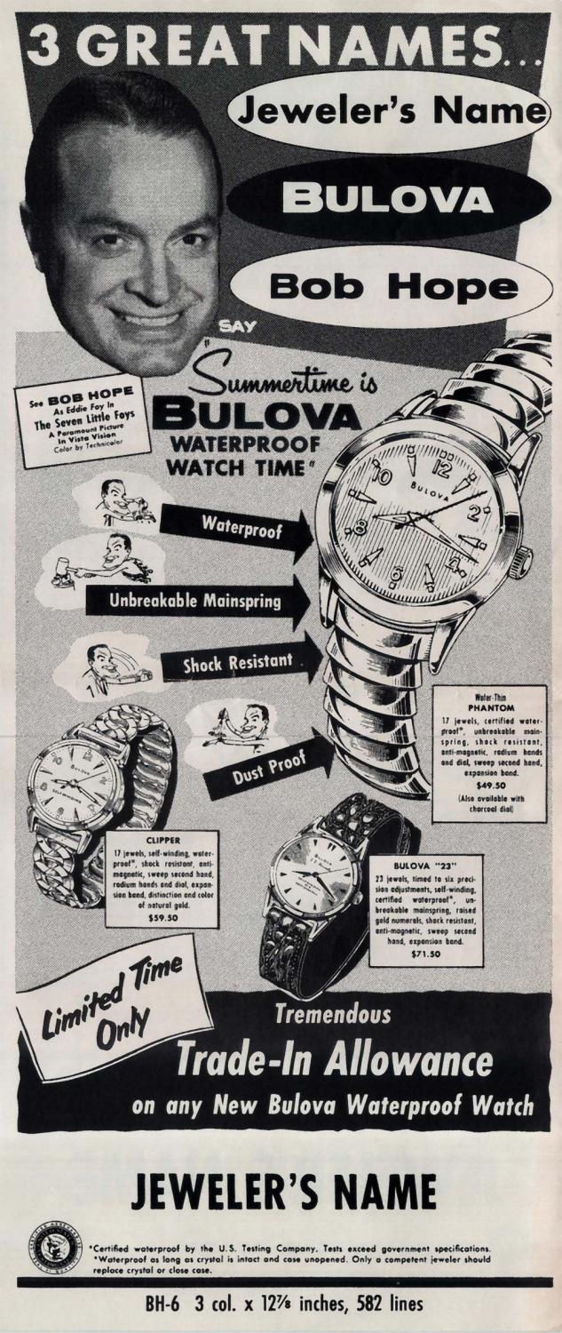 1954 Bulova advert, Phantom, Clipper, Bulova 23