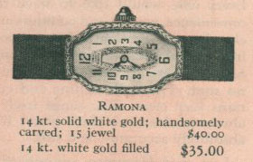 1926 Bulova Ramona watch