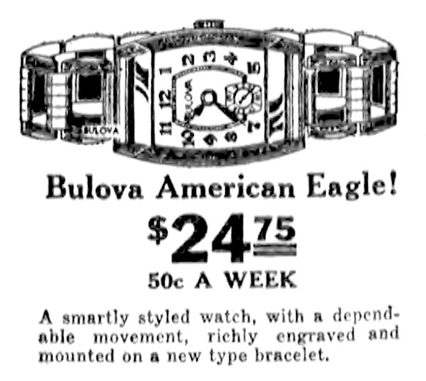 1934 Bulova American Eagle 10-7-22 Ad