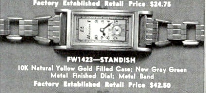 1939 Bulova Standish Advert