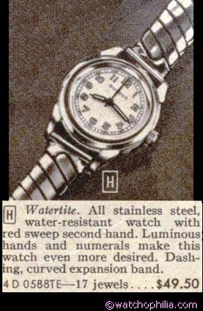 Wateritie 1949 advertt from Watchphilia