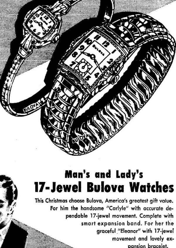 1950 Bulova Carlyle ad
