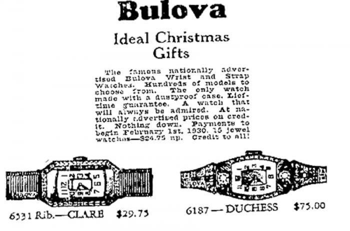 1928 Bulova Advert